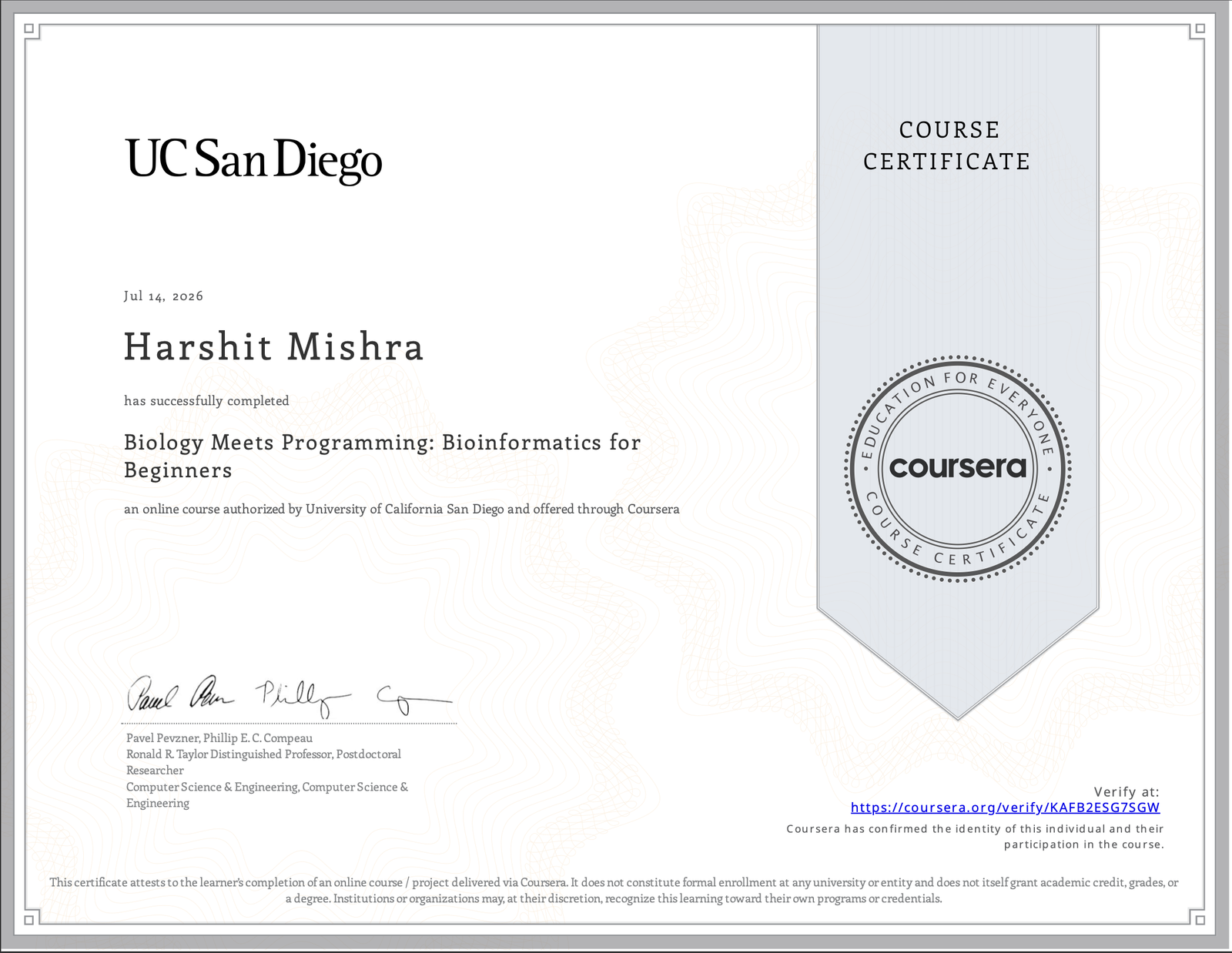 Biology Meets Programming: Bioinformatics for Beginners